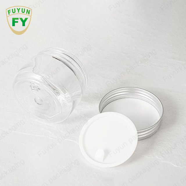 Candy PackagingのためのLidのBPA-Free Containers PET Plastic Food Storage Clear Cookie Round Jar