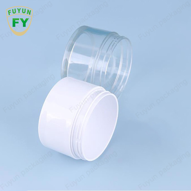 Fuyun 80ml 100ml 120mlの白く明確な色は着色された帽子が付いている最下壁ペット プラスチック クリーム色の瓶を厚くする