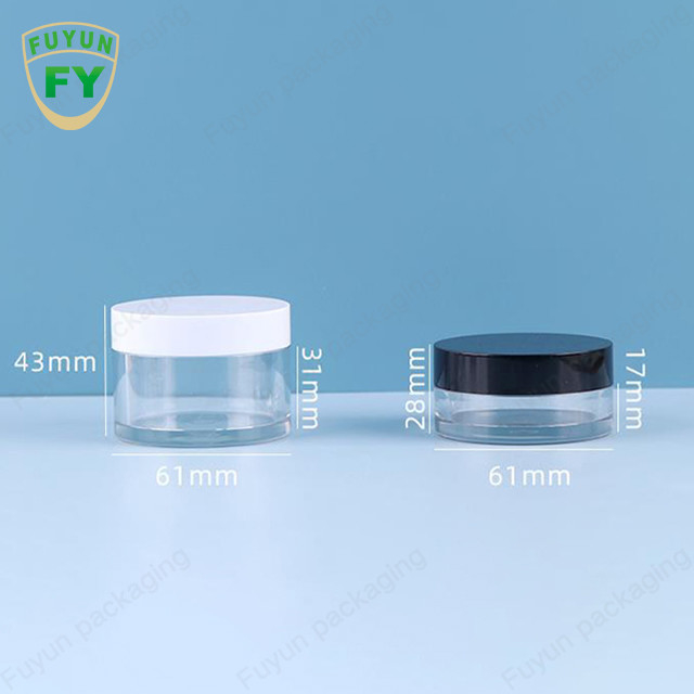 Fuyun 30ml 50mlペット プラスチック明確で広い口の目の表面睡眠の泥のクリームの瓶