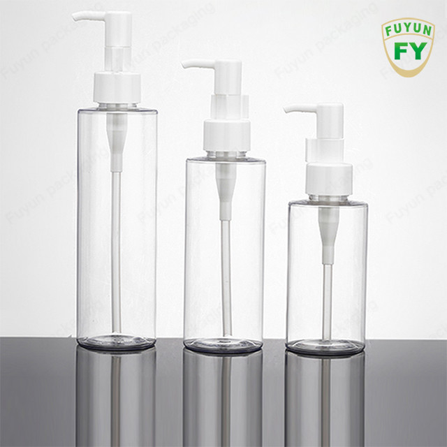 160ml 200ml Clear PET Plastic Pump Bottles For Body Oil