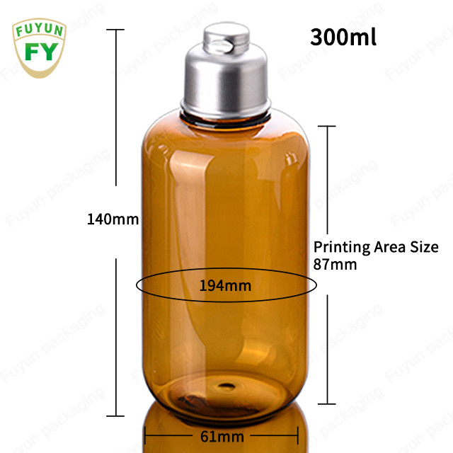 BPA Free Recyclable 300ml Toner Plastic Bottle With Silver Cap