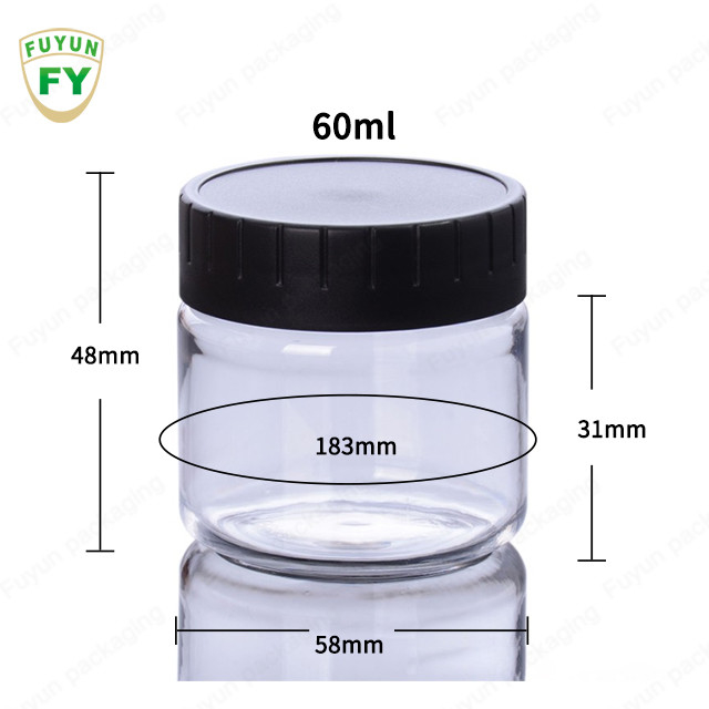 60ml 100ml Skincare Plastic Packaging Jars With White Cap