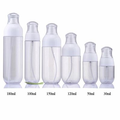 PETGのプラスチック ポンプは美の包装のための透明びん詰めにする