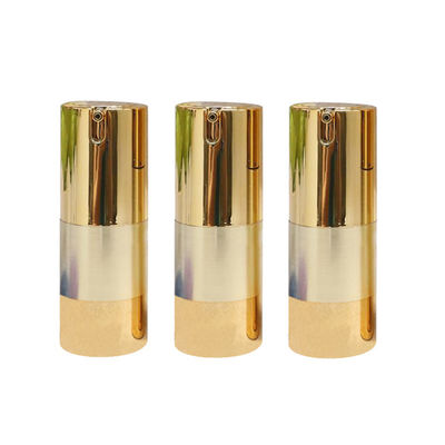 贅沢な金の空気のないディスペンサーは15ml OEMのロゴをびん詰めにする