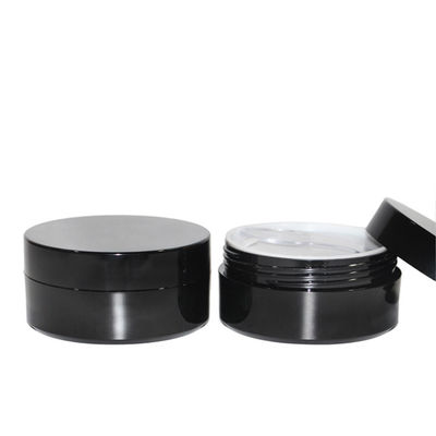 100gプラスチック包装の瓶、帽子が付いている黒いペット瓶を包むskincare