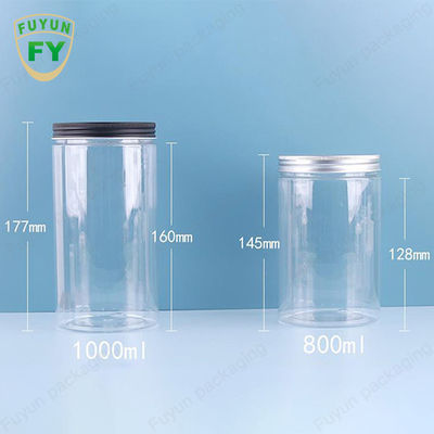 透明な食糧貯蔵キャンデーの広い口の瓶の白いペット プラスチック100ml 300ml