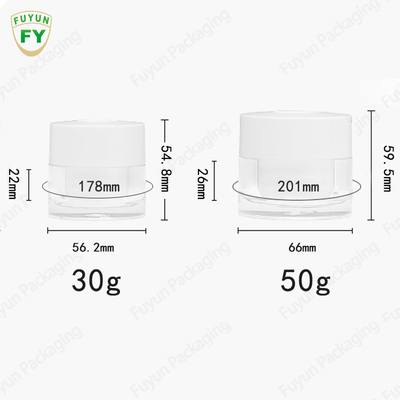 30g 50gのプラスチック包装はアクリルの顔の目のクリーム ディスペンサーのびんを震動させる