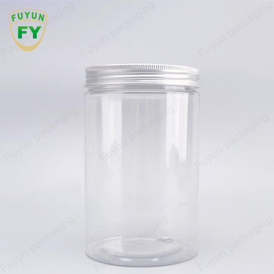 30ml 40ml 150ml Transparent Plastic Packaging Jars With Aluminium Cap Food Grade