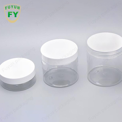30ml 40ml 150ml Transparent Plastic Packaging Jars With Aluminium Cap Food Grade