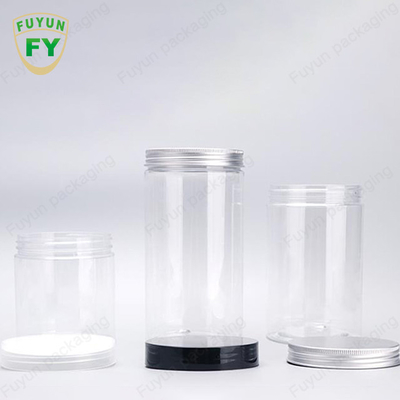 30ml 40ml 150ml Transparent Plastic Packaging Jars With Aluminium Cap Food Grade