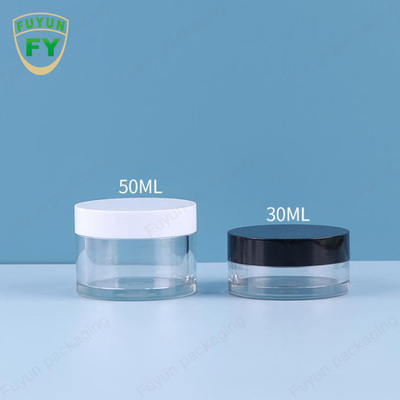 Fuyun 30ml 50mlペット プラスチック明確で広い口の目の表面睡眠の泥のクリームの瓶