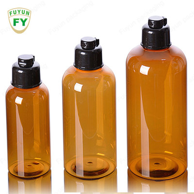 156mm Height Shiny Squeeze Toner Plastic Bottle With Black Cap