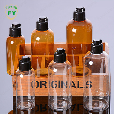 156mm Height Shiny Squeeze Toner Plastic Bottle With Black Cap