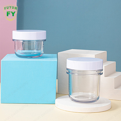 1.69oz 3.38oz Thickening Clear Plastic Packaging Jars Straight Sides