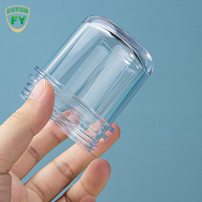 1.69oz 3.38oz Thickening Clear Plastic Packaging Jars Straight Sides