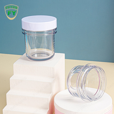 1.69oz 3.38oz Thickening Clear Plastic Packaging Jars Straight Sides